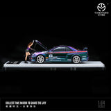 TIME MICRO 1/64 Nissan GTR34 Chameleon #33 with Figurine