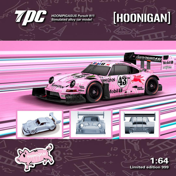 PREORDER TPC 1/64 Ken Block 1400hp Porsche 911 SVRSR Hoonipigasus Pink #43 (Approx. Release Date: O1 2024 and subject to the manufacturer's final decision)