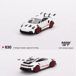 PREORDER MINI GT 1/64 Porsche 911 (992) GT3 RS White with Pyro Red Accent Package LHD MGT00630-L (Approx. Release Date : DECEMBER 2023 subject to manufacturer's final decision)