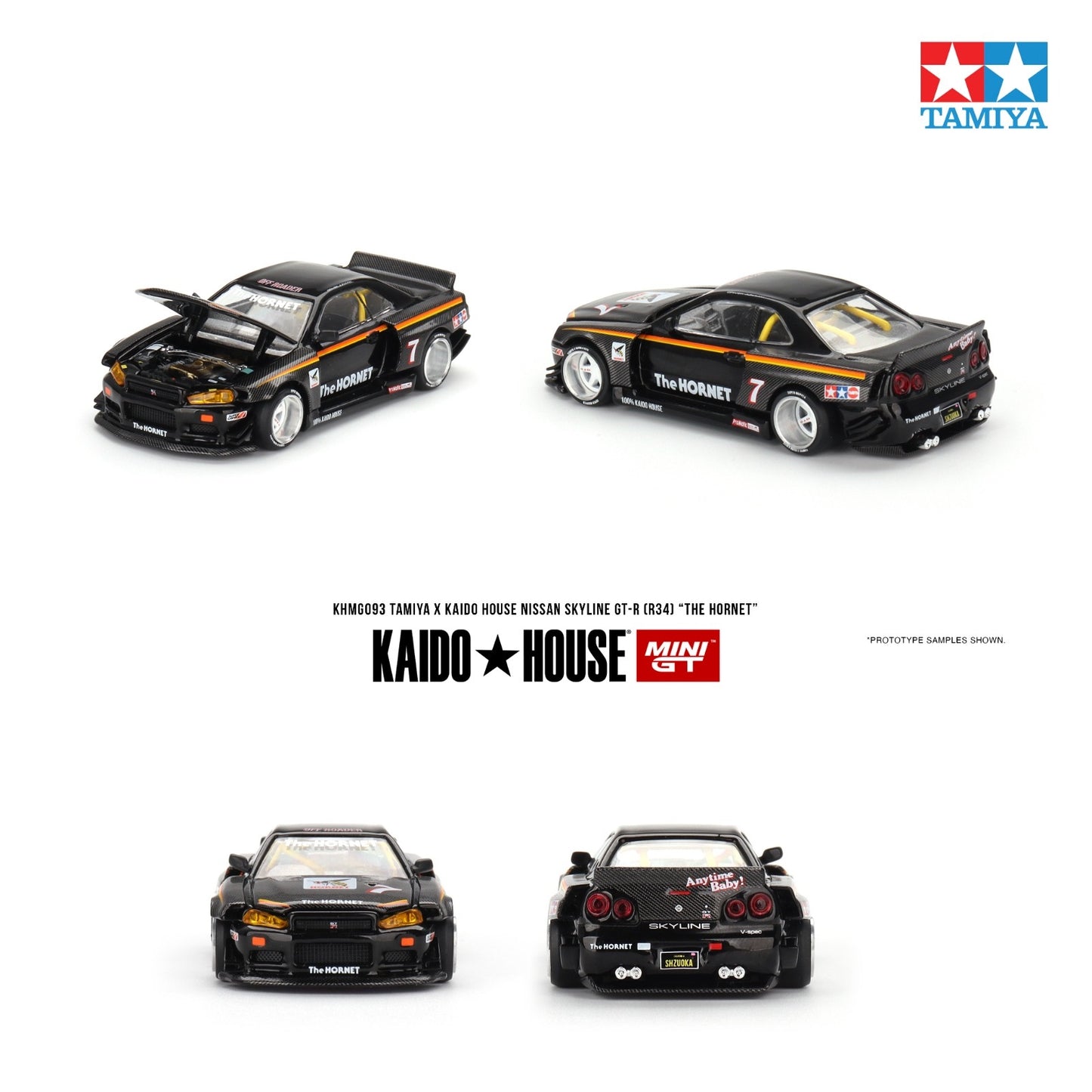 MINI GT x Kaido Nissan Skyline GT-R (R34) Kaido Works Tamiya Hornet V1 KHMG093 ** Limit ONE per customer **