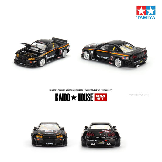 MINI GT x Kaido Nissan Skyline GT-R (R34) Kaido Works Tamiya Hornet V1 KHMG093 ** Limit ONE per customer **