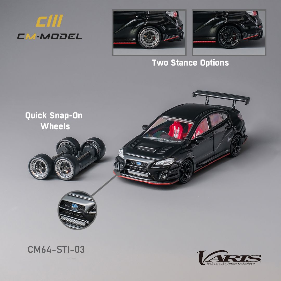 CM MODEL 1/64 Subaru Varis Widebody V.1 Black CM64-STI-03