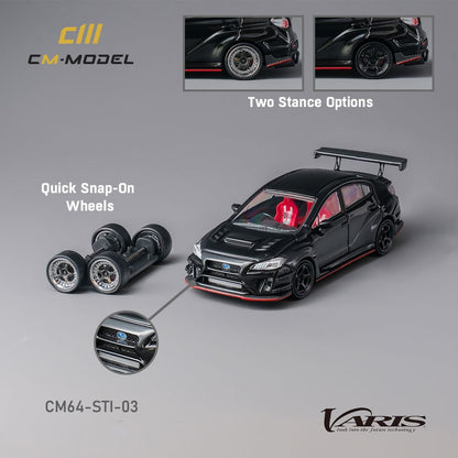 CM MODEL 1/64 Subaru Varis Widebody V.1 Black CM64-STI-03