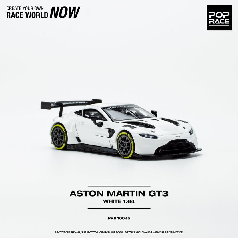 POPRACE 1/64 Aston Martin GT3 White PR640045