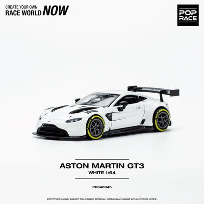 POPRACE 1/64 Aston Martin GT3 White PR640045