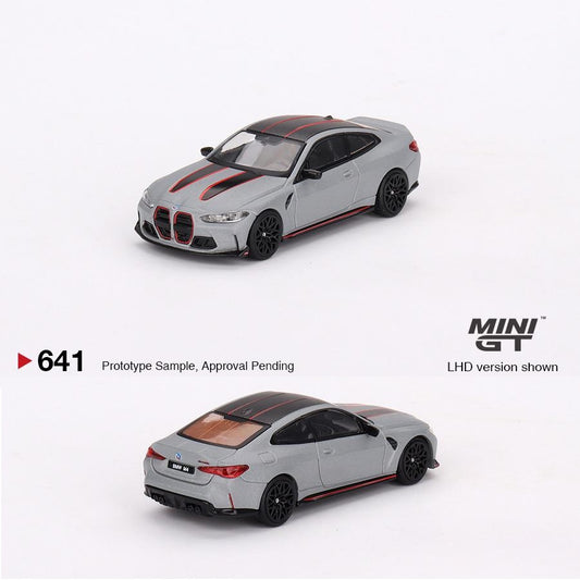 MINI GT 1/64 BMW M4 CSL (G82) Frozen Brooklyn Grey Mtallic LHD MGT00641-L