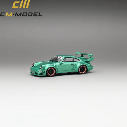 CM MODEL 1/64 964 Widebody Metallic Flash Green
