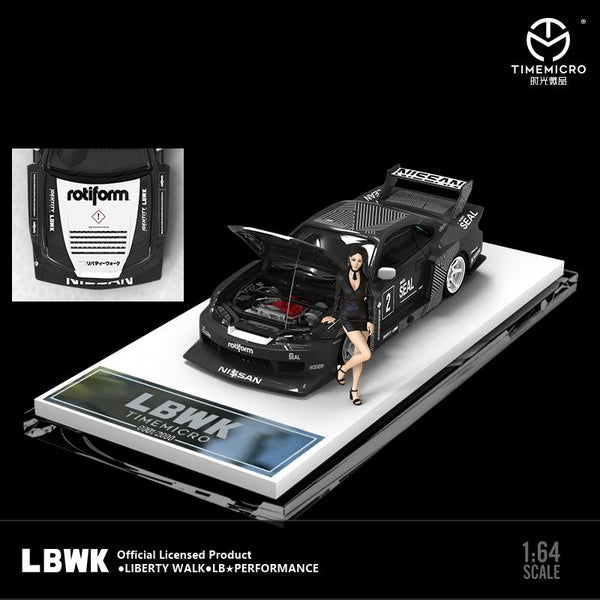 PREORDER TIME MICRO 1/64LBWK S15 Black Latte with Figurine (Approx. Release Date: DEC 2023 and subject to the manufacturer's final decision)