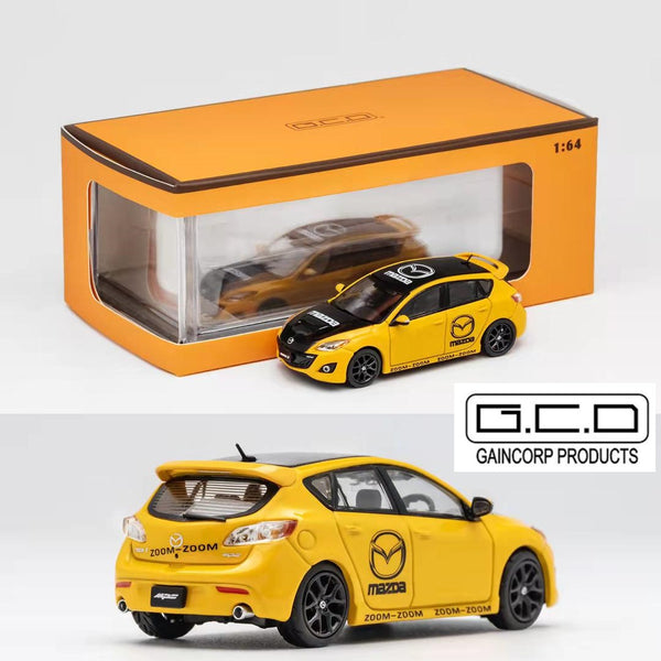 GCD 1/64 Mazda3 MPS - Yellow/Black RHD KS-043-251