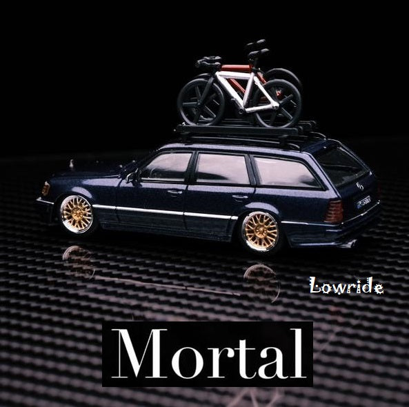 MORTAL 1/64 Marcedes-Benz Wagon S124 - Blue Lowride