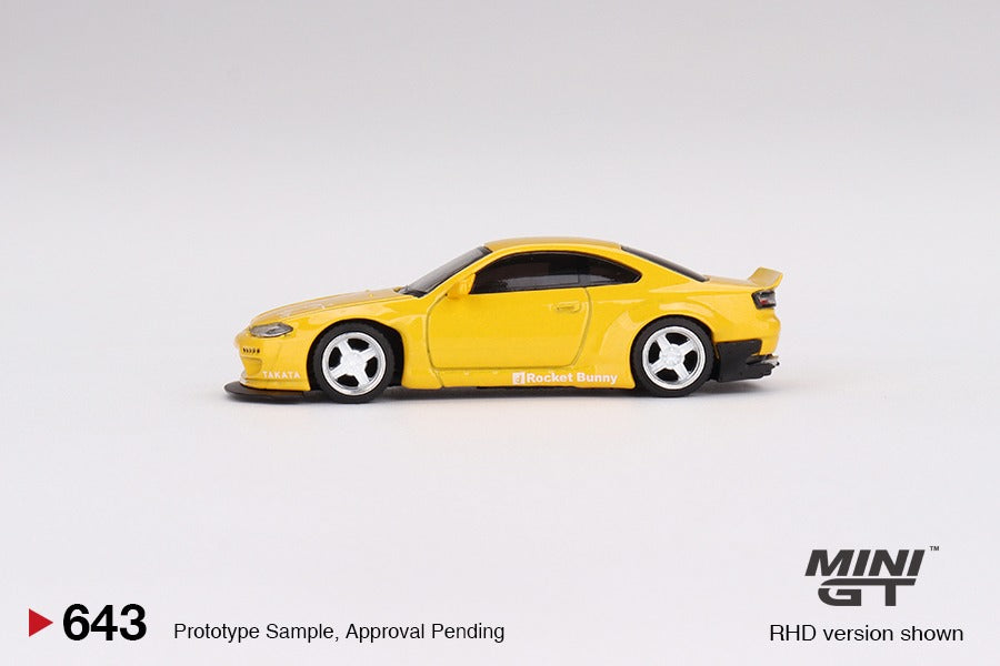 MINI GT 1/64 Nissan Silvia S15 Rocket Bunny Bronze Yellow RHD MGT00643-R