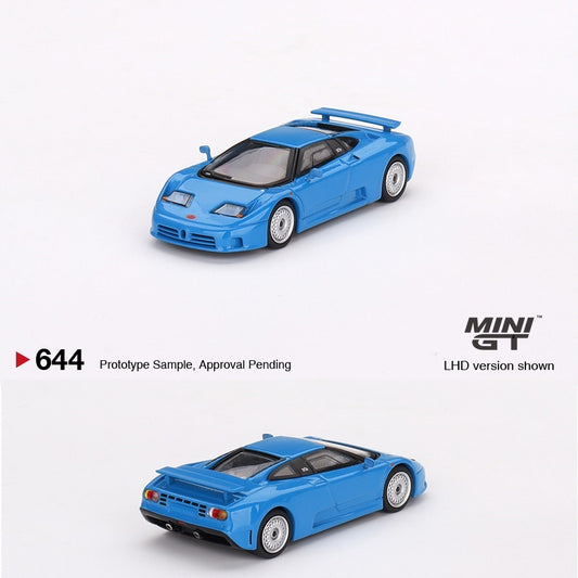 MINI GT 1/64 Bugatti EB110 GT Blu Bugatti LHD MGT00644-L