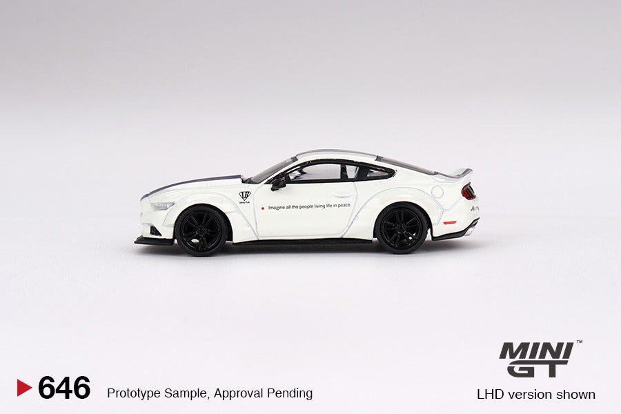 MINI GT 1/64 Ford Mustang GT LB-WORKS White LHD MGT00646-L