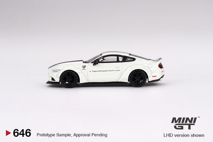 MINI GT 1/64 Ford Mustang GT LB-WORKS White LHD MGT00646-L