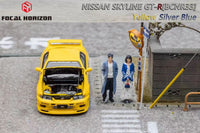 FOCAL HORIZON 1/64 Nissan Skyline GT-R BCNR33 Yellow