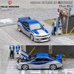 FOCAL HORIZON 1/64 Nissan Skyline GT-R R33 NISMO 400R BLUE / SILVER