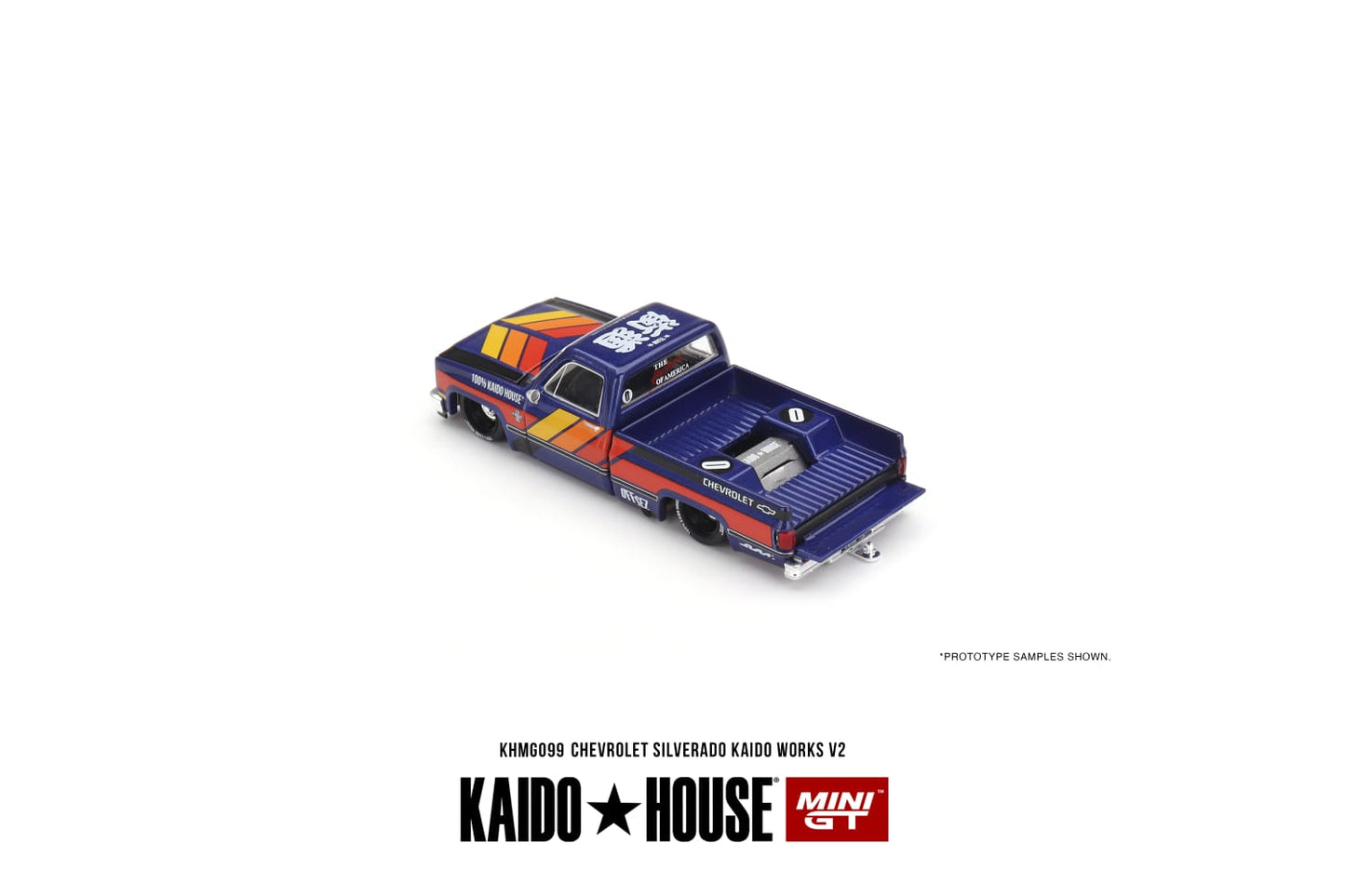 MINI GT x Kaido 1/64 Chevrolet Silverado KAIDO WORKS V2 KHMG099