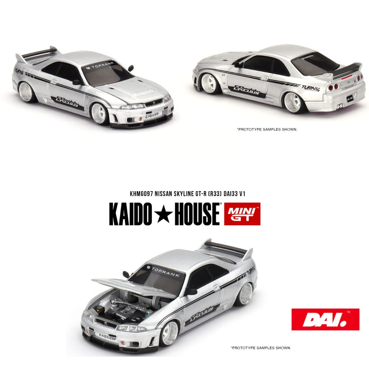 MINI GT x Kaido 1/64 Nissan Skyline GT-R (R33) DAI33 V1 KHMG097
