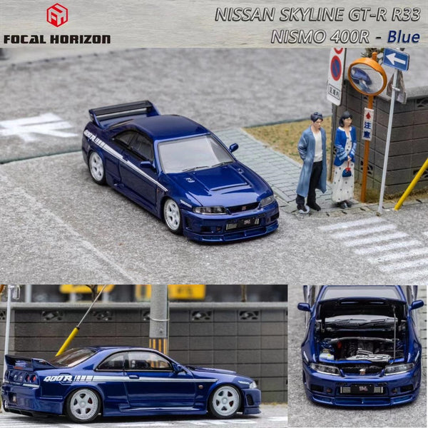 FOCAL HORIZON 1/64 Nissan Skyline GT-R R33 NISMO 400R BLUE