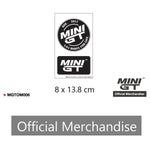PREORDER MINI GT Black Logo Sticker Set (8 x 13.8cm) MGTOM006 (Approx. Release Date : NOV 2023 subject to manufacturer's final decision)