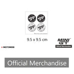 PREORDER MINI GT Round Logo Mini Sticker Set (9.5 x 9.5cm) MGTOM008 (Approx. Release Date : NOV 2023 subject to manufacturer's final decision)