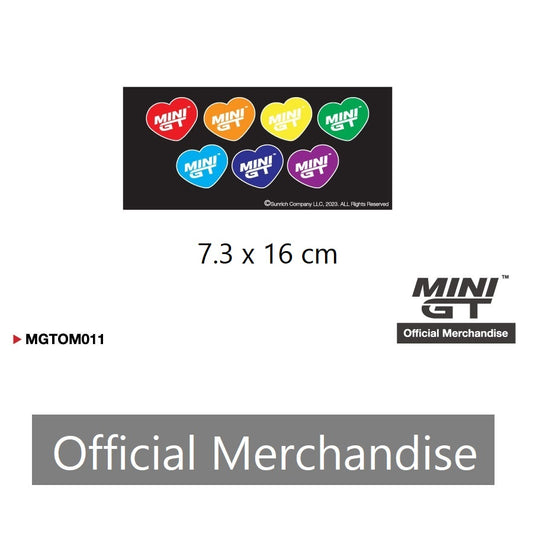 PREORDER MINI GT Colorful Hearts Sticker Set (7.3 x 16cm) MGTOM011 (Approx. Release Date : NOV 2023 subject to manufacturer's final decision)
