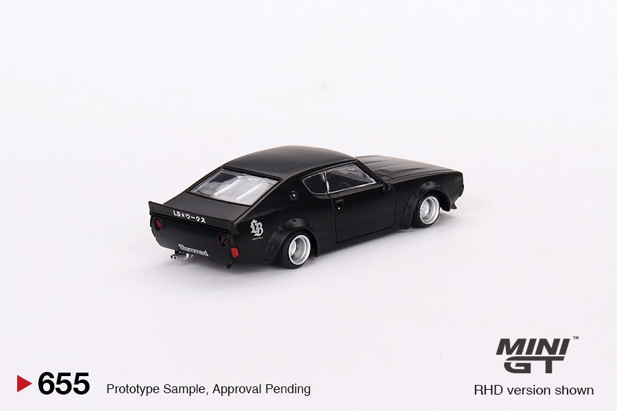 MINI GT 1/64 Nissan Skyline Kenmeri Liberty Walk Matt Black