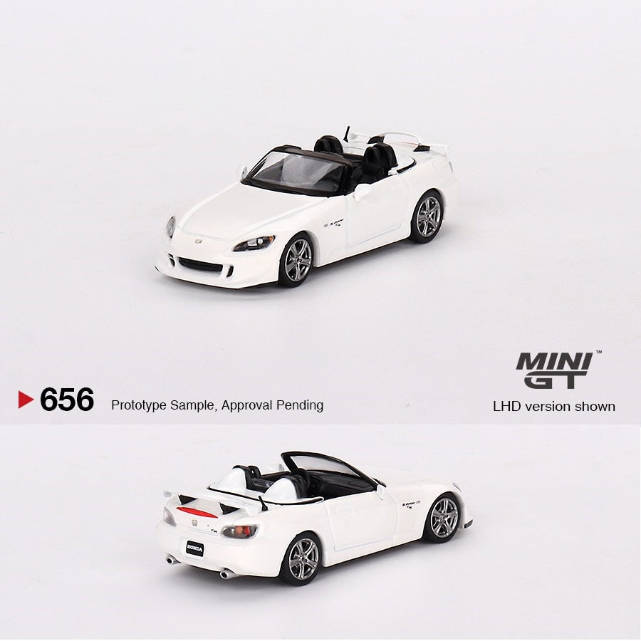 MINI GT 1/64 Honda S2000 (AP2) CR Grand Prix White LHD MGT00656-L