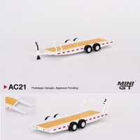 PREORDER MINI GT 1/64 Car Hauler Trailer White MGTAC21 (Approx. Release Date : Q1 2024 subject to manufacturer's final decision)