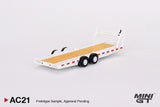 MINI GT 1/64 Car Hauler Trailer White MGTAC21