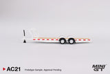 MINI GT 1/64 Car Hauler Trailer White MGTAC21