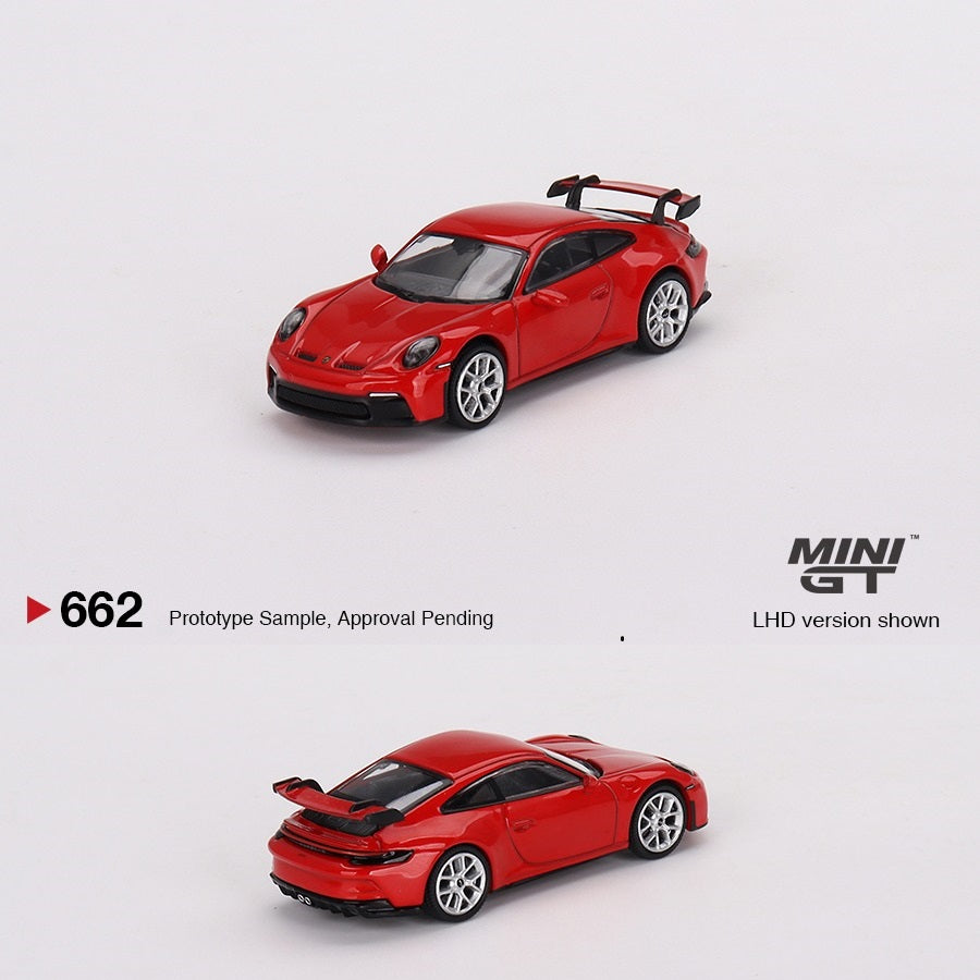 MINI GT 1/64 Porsche 911 (992) GT3 Guards Red MGT00662-L