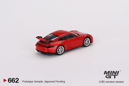 MINI GT 1/64 Porsche 911 (992) GT3 Guards Red MGT00662-L