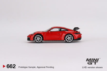 MINI GT 1/64 Porsche 911 (992) GT3 Guards Red MGT00662-L