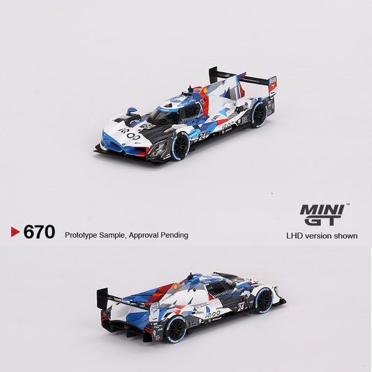 MINI GT 1/64 BMW M Hybrid V8 GTP #24 BMW M Team RLL 2023 IMSA Daytona 24 Hrs MGT00670-L