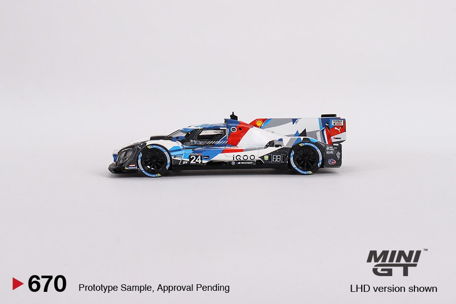 MINI GT 1/64 BMW M Hybrid V8 GTP #24 BMW M Team RLL 2023 IMSA Daytona 24 Hrs MGT00670-L