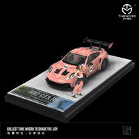 PREORDER TIME MICRO 1/64 992 GT3 RS Pink Pig #23 with Figurine TM644604-1 (Approx. Release Date: JAN 2024 and subject to the manufacturer's final decision)