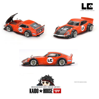 MINI GT x Kaido House 1/64 Nissan Fairlady Z Kaido GT "ORANGE BANG" Larry Chen V1 KHMG100