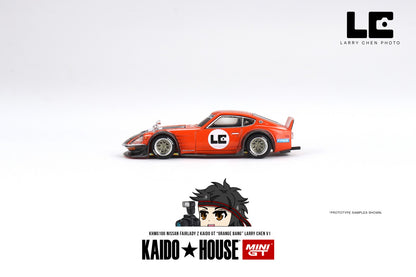 MINI GT x Kaido House 1/64 Nissan Fairlady Z Kaido GT "ORANGE BANG" Larry Chen V1 KHMG100