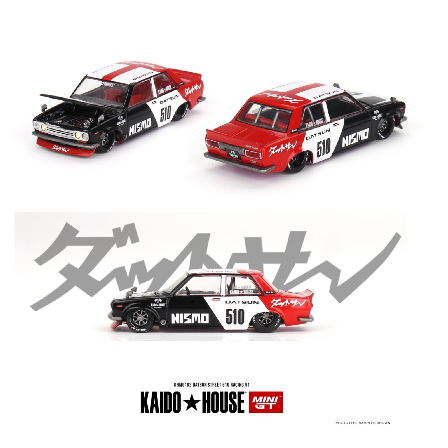 MINI GT x Kaido House 1/64 Datsun Street 510 Racing V1 KHMG102