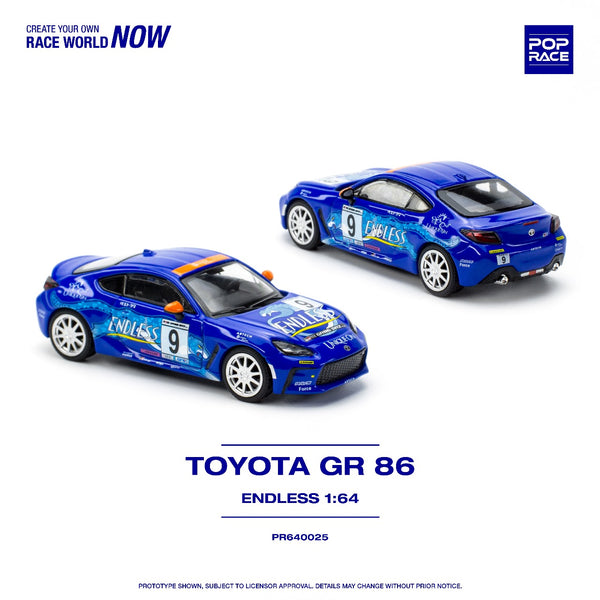 PREORDER POPRACE 1/64 Toyota GR86 - Endless PR640025 (Approx. Release Date: Q4 2023 and subject to the manufacturer's final decision)
