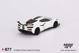 MINI GT 1/64 Chevrolet Corvette Z06 2023 Arctic White LHD MGT00677-L