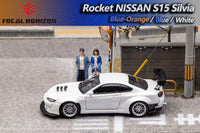 FOCAL HORIZON 1/64 Silvia S15 Pandem Rocket Bunny High Wing - WHITE