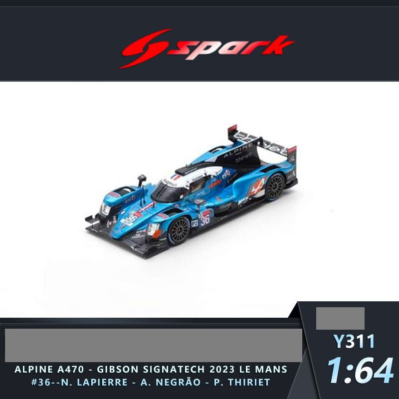 Sparky 1/64 Alpine A470 - Gibson No.36 Signatech Alpine Matmut Winner LMP2 class 24H Le Mans 2019 N. Lapierre - A. Negrão - P. Thiriet Y311