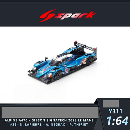 Sparky 1/64 Alpine A470 - Gibson No.36 Signatech Alpine Matmut Winner LMP2 class 24H Le Mans 2019 N. Lapierre - A. Negrão - P. Thiriet Y311