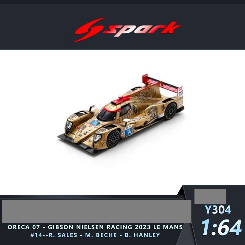 Sparky 1/64 Oreca 07 - Gibson No.14 NIELSEN RACING Le Mans 24H 2023 R. Sales - M. Beche - B. Hanley Y304