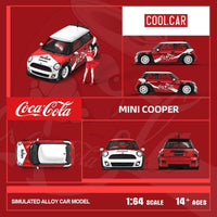 CoolCar 1/64 Coca Cola Mini Cooper with Figurine