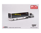 MINI GT 1/64 Corvette Racing C8.R Racing Transporter Set MGTS0009