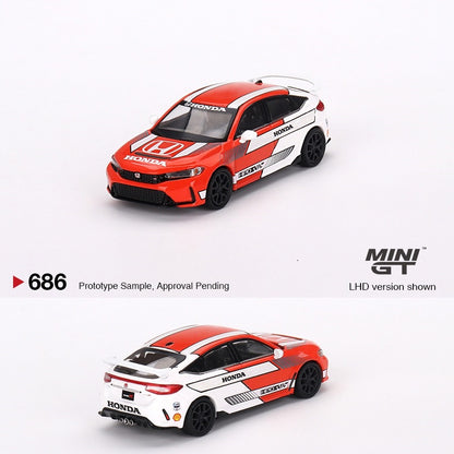 MINI GT 1/64 Honda Civic Type R 2023 Pace Car Red LHD MGT00686-L
