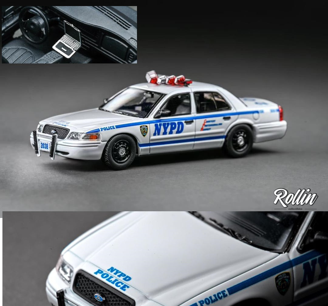 Rollin 1/64 Ford CV Victoria Crown - NYPD New York City Police Car